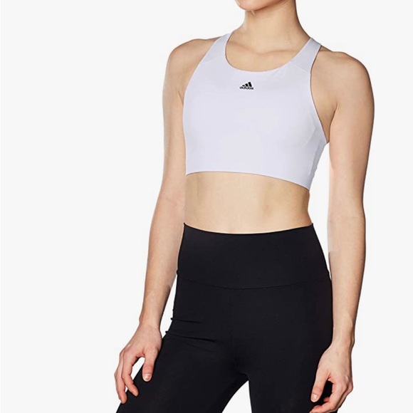 Adidas alpha sports bra medium support M white - Picture 2 of 7